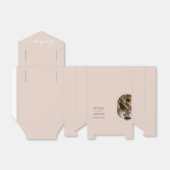 Dusty Pink we doen minimalistisch fotohuwelijk Bedankdoosjes (Uitgevouwen)