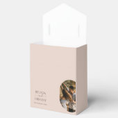 Dusty Pink we doen minimalistisch fotohuwelijk Bedankdoosjes (Geopend)