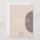 Dusty Pink we doen minimalistisch fotohuwelijk Bedankkaart (Achterkant)