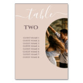 Dusty Pink we doen minimalistisch fotohuwelijk Kaart (Achterkant)