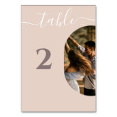 Dusty Pink we doen minimalistisch fotohuwelijk Kaart (Achterkant)