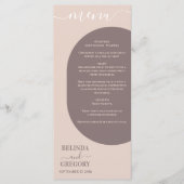 Dusty Pink we doen minimalistisch fotohuwelijk Menu (Voorkant)