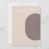 Dusty Pink we doen minimalistisch fotohuwelijk Save The Date (Achterkant)