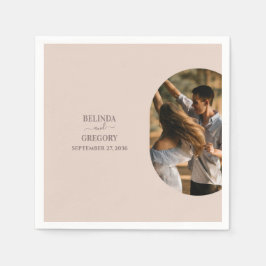 Dusty Pink we doen minimalistisch fotohuwelijk Servet