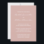 Dusty Pink Wedding Invitations<br><div class="desc">Dusty Pink is de kleur die we hebben gekozen voor onze uitnodigingen,  maar KIES ALLE KLEUR voor de achtergrond van uw uitnodigingen. Pas de tekst aan uw gebeurtenis aan,  verander de doopvont,  de tekst en de kleur om het uniek van u te maken. Zie overeenkomende objecten in onze winkel.</div>