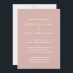 Dusty Pink Wedding Invitations<br><div class="desc">Dusty Pink is de kleur die we hebben gekozen voor onze uitnodigingen,  maar KIES ALLE KLEUR voor de achtergrond van uw uitnodigingen. Pas de tekst aan uw gebeurtenis aan,  verander de doopvont,  de tekst en de kleur om het uniek van u te maken. Zie overeenkomende objecten in onze winkel.</div>