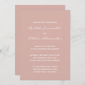 Dusty Pink Wedding Invitations (Voorkant / Achterkant)