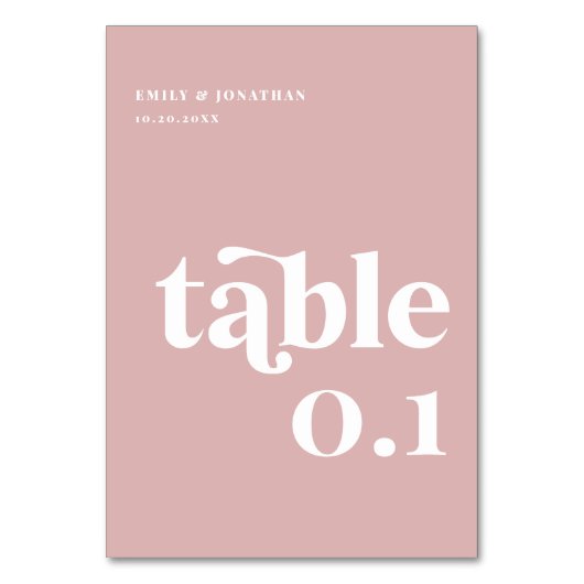 Dusty Pink Wedding Kaart (Voorkant)