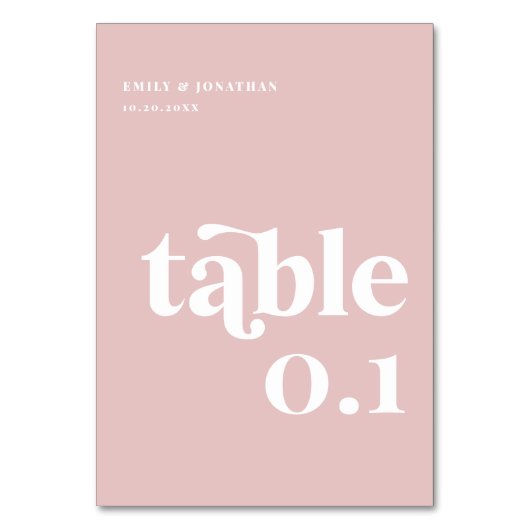 Dusty Pink Wedding Kaart (Voorkant)