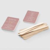 Dusty Pink Wedding-programma Handwaaier (Niet-gemonteerd)