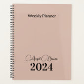 Dusty Pink Weekly Maandelijkse Business Planner (Voorkant)