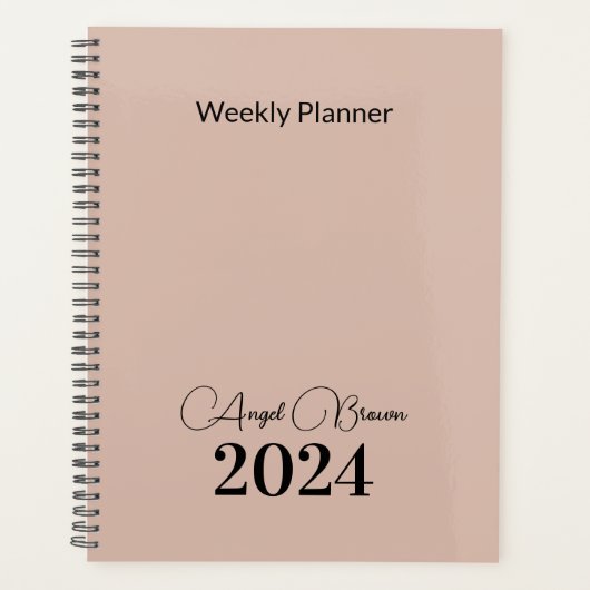 Dusty Pink Weekly Maandelijkse Business Planner (Voorkant)