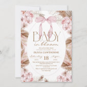  Dusty Pink Whimsical Baby Shower  Kaart (Voorkant)