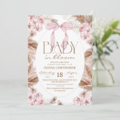  Dusty Pink Whimsical Baby Shower  Kaart (Staand voorkant)