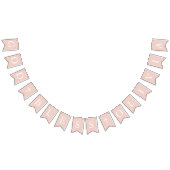 Dusty Pink White Cross Girl Baptism Bunting Flags Vlaggetjes (Alle)