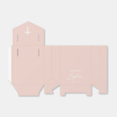 Dusty Pink White Cross Girl Baptisme Favor Box Bedankdoosjes (Uitgevouwen)