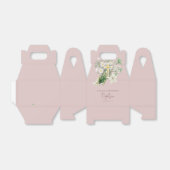 Dusty Pink White Floral Religious Cross Baptisme Bedankdoosjes (Uitgevouwen)