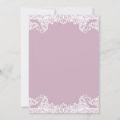 Dusty Pink White Lace Elegant Quinceañera Party Kaart (Achterkant)