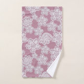 Dusty Pink White Lace geïnspireerd Towel Ser Bad Handdoek (Handdoek)