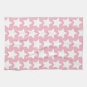 Dusty Pink & White Stars Kitchen Towel Theedoek (Horizontaal)
