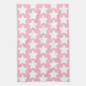 Dusty Pink & White Stars Kitchen Towel Theedoek (Verticaal)