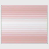 Dusty Pink | white stripe wrapping paper Cadeaupapier (Vlak)