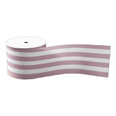 Dusty Pink White Striped Grosgrain Lint (Spoel)