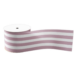 Dusty Pink White Striped Grosgrain Lint