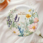 Dusty Pink Wildflower Baby in Bloom Papieren Bordje<br><div class="desc">Voltooi uw baby shower tafel instelling met onze Baby In Bloom Blush & Blauwgroen Spring Bloemen Douche Papier Borden. Ontworpen met delicate blos en blauwgroen waterverf bloemen, deze borden brengen een frisse en verfijnde touch aan uw feest. Ideaal voor een baby shower met een lente- of tuinthema, deze borden vangen...</div>