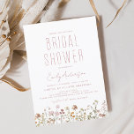 Dusty Pink Wildflower Bridal Shower Uitnodiging<br><div class="desc">Viel de komende nuptielen met een adembenemend vrijgezellenfeest geïnspireerd door wilde bloemen. Onze uitnodiging bevat verbluffende illustraties van de schoonheid van de natuur en zal de toon zetten voor een gedenkwaardige dag vol liefde en lachen. Deze uitnodiging is perfect voor een rustige of buitenshuis gehouden gebeurtenis en kan nu worden...</div>