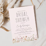 Dusty Pink Wildflower Bridal Shower Uitnodiging<br><div class="desc">Viel de komende nuptielen met een adembenemend vrijgezellenfeest geïnspireerd door wilde bloemen. Onze uitnodiging bevat verbluffende illustraties van de schoonheid van de natuur en zal de toon zetten voor een gedenkwaardige dag vol liefde en lachen. Deze uitnodiging is perfect voor een rustige of buitenshuis gehouden gebeurtenis en kan nu worden...</div>