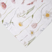 Dusty Pink Wildflower Watercolor Tissuepapier (Detail)