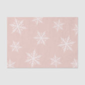 Dusty Pink Winter Holiday Snowflakes Tissuepapier (Voorkant)