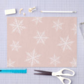 Dusty Pink Winter Holiday Snowflakes Tissuepapier (Craft)