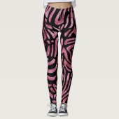 Dusty Pink Zebra Straprs Leggings (Voorkant)