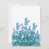 Dusty Placid Blue en Blauwgroen Wild Flower Weddin Kaart (Achterkant)