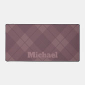 Dusty Plum Bourgondië Plaid met Vet Naam Bureaumat (Voorkant)