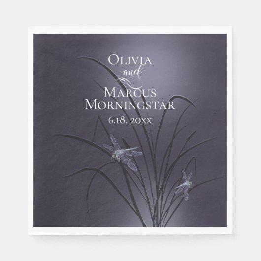 Dusty Plum Dragonfly Servet (Voorkant)