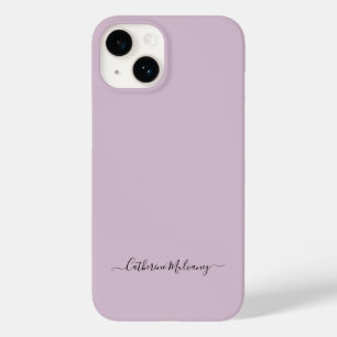 Dusty Plum Eenvoudig Minimalistisch Script Aangepa Case-Mate iPhone 14 Hoesje