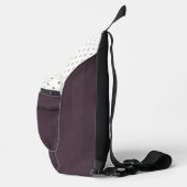 Dusty Plum en Tawny Polka Dot Design met Naam Sling Bag (Rechts)