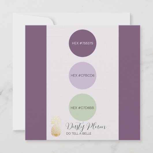 Dusty Plum Muted Kleurenpalet Kaart (Voorkant)