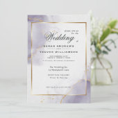 Dusty Plum Paars Gold Kaart (Staand voorkant)