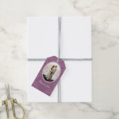 Dusty Plum Paars Wedding Botanical Cadeaulabel (Met Touw)
