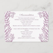 Dusty Plum Paars Wedding Botanical Informatiekaartje (Voorkant)