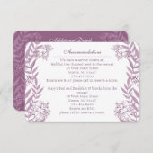 Dusty Plum Paars Wedding Botanical Informatiekaartje (Voorkant / Achterkant)