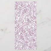 Dusty Plum Paars Wedding Botanical Menu (Achterkant)