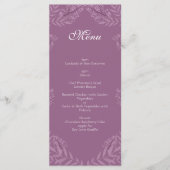 Dusty Plum Paars Wedding Botanical Menu (Voorkant)