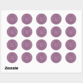 Dusty Plum Paars Wedding Botanical Ronde Sticker (Vel)
