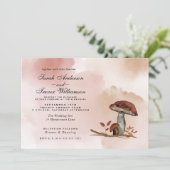 Dusty Plum Wedding Full Moon Dragonfly Pond Invita Kaart (Staand voorkant)