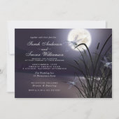 Dusty Plum Wedding Full Moon Dragonfly Pond Kaart (Voorkant)